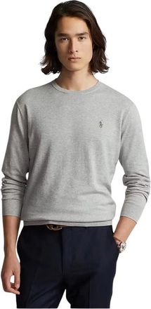 Polo Ralph Lauren Truien & Vesten, Heren, Grijs, 2Xl, Katoen, Slim Fit Katoenen Trui