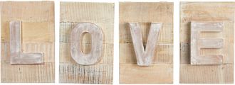 Nearly Natural 40-in Rustic Farmhouse LOVE Wall Art Decor in Brown at Nordstrom