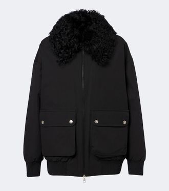 Moncler Rougequeue shearling-trimmed down jacket