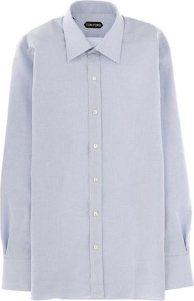 Tom Ford Tridimensional Structure Slim Fit Shirt - Heren - Zakelijke Overhemden - Veelkleurig - 2XL - Katoen - Overhemden