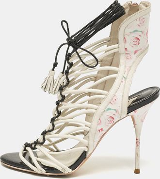 Sophia Webster Multicolor Leather Lacey Ankle Strap Sandals