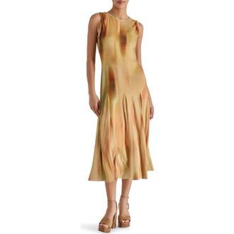 Steve Madden Marenne Pleated Midi Dress in Light Sand at Nordstrom Rack, Size X-Small