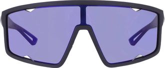 Prada Dark Blue Mirror Violet Shield Mens Sunglasses PS A03S 1BO10J 41