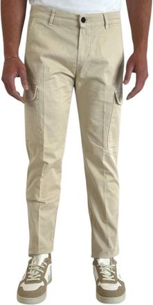 Roy Rogers Pantalone City Cargo - Heren - Slim Fit Broeken - Beige - W36 - Katoen - Broeken
