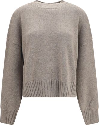 Malo Womens Sweater Crew Neck Cashmere Stone Beige (capra Hircus)
