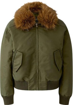 Oui Nepbont & Shearling Jassen - Dames - Jassen - Groen - XS - Nepbont - Jassen