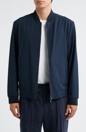 BOSS Hanry Slim Fit Bomber Jacket in Dark Blue at Nordstrom Rack, Size 38 - R