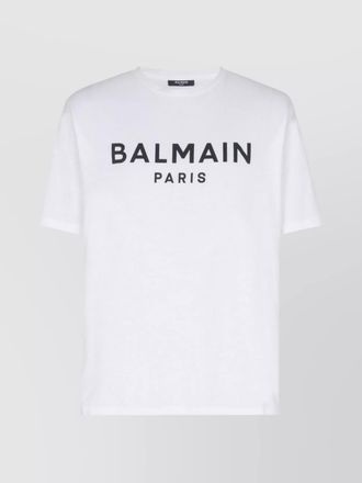 Balmain cotton logo print short-sleeve t-shirt