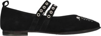 De Siena shoes Suede Ballet Flats - Dames - Ballerinas - Zwart - 39 EU - Leer - Schoenen