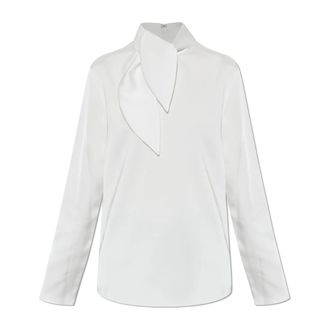 Emporio Armani Dames, Blouses & Shirts, Wit, Maat: XS Satijn