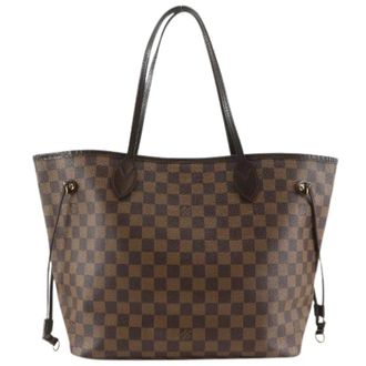 Louis Vuitton Pre-owned Tote Bags, female, Brown, Size: ONE SIZE Pre-owned Neverfull MM Damier Canvas Tote Bag