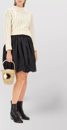 Patou cable knit textured sweater