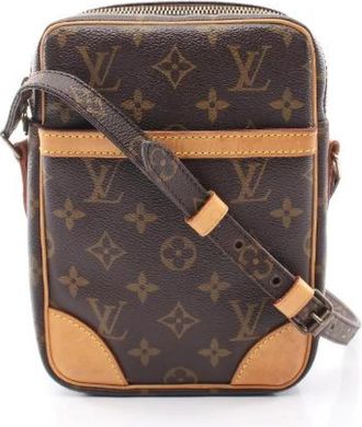 Louis Vuitton Pre-owned Danube Monogram Coated Canvas Schoudertas - Dames - Vintage Schoudertas - Bruin - ONE Size - Leer - Vintage