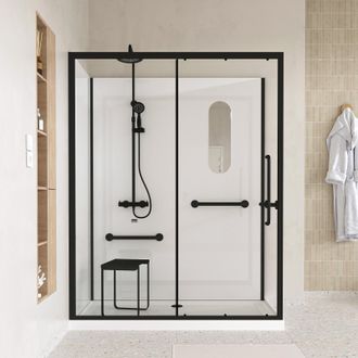 Aurlane Cabina De Ducha Segura Y Accesible A Todos 160x85x220cm - Grifo Termost&aacute;tico