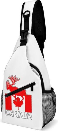 Generic Canada Moose Mens Crossbody Chest Sling Bag for Travel Hiking Lightweight Shoulder Bags with Small Side