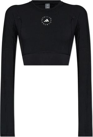 adidas by Stella McCartney Sportbeha met logo - Dames - Sportshirts - Zwart - S - Fitness