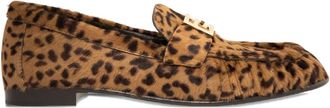 Fendi Mocassini Baguette leopardati con fibbia - Marrone