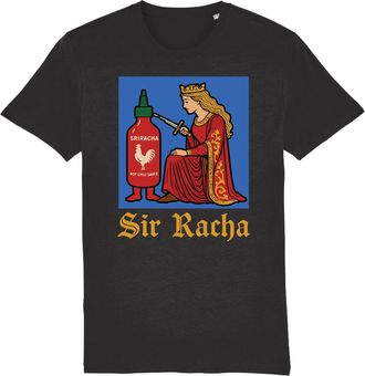 Generic Sir Racha Medieval Knight Humor Men Women T-Shirt Black