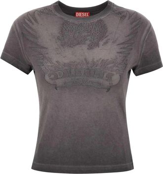 Diesel T-shirts - Dames - T-shirts - Grijs - M - Katoen - Tops