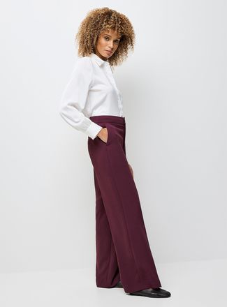 Contemporaine Womens Moderne textured crepe pant Fit: Wide leg, high rise