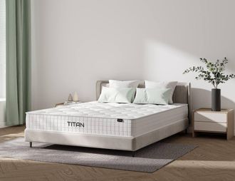 Titan Comfort Mattress in White | Size: Double