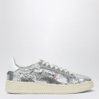Autry Sneaker Dallas Sparkling in paillettes grigia/bianca