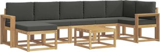 vidaXL Conjunto De Sof&aacute;s De Exterior 8 Uds. Blanco Y Antracita Vidaxl