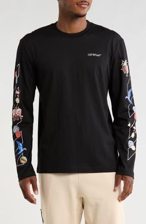 Off-white Lots Long Sleeve Graphic T-Shirt in Black/white at Nordstrom Rack, Size Large