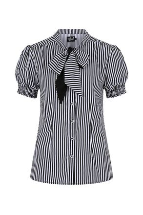 Hell Bunny Humbug Blouse XXL Black/White