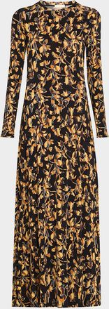 Ulla Johnson Amari Floral Long-Sleeve Jersey Dress