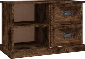 vidaXL Vidaxl - Mueble De Tv Madera Contrachapada Roble Ahumado 73x35,5x47,5 Cm