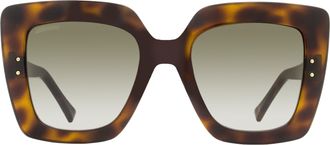 Jimmy Choo London Oversized Square Acetate Sunglasses - Havana