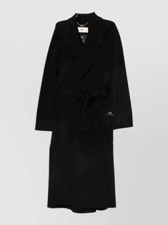 Elisabetta Franchi wool belted fitted jacket