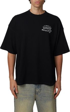 Good For Nothing Boxy-Fit Stamp T-Shirt in Black at Nordstrom, Size Xx-Large