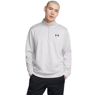 Under Armour Mens Fleece Twist Quarter Zip, (014) Halo Gray / / Black, L