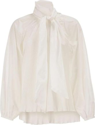 Max Mara Mxevalle Blouse - Dames - Blouses - Wit - XS - Polyester - Overhemden