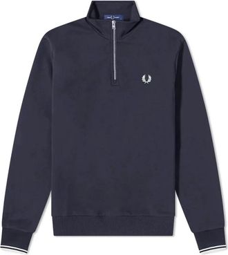Fred Perry Sweatshirts - Heren - Vesten met rits - Blauw - 2XL - Hoodies & sweatvesten