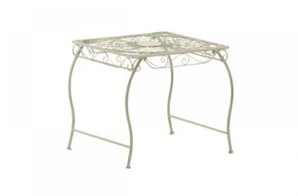 Clp Mesa de exterior para 4 personas en metal verde antiguo