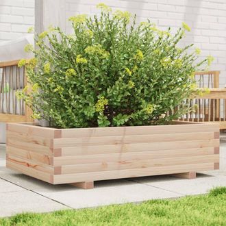 vidaXL Jardinera De Madera Maciza De Pino 90x60x26,5 Cm Vidaxl