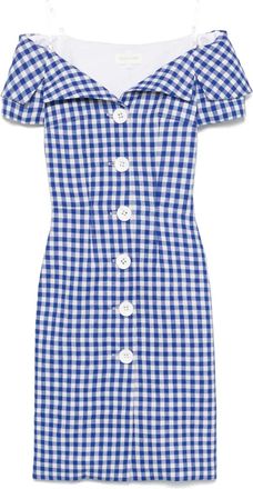 Shushu/Tong Abito corto a quadretti - Blu