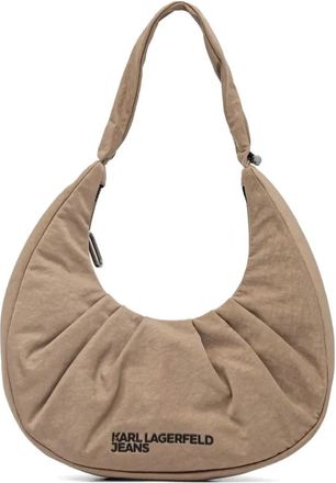 Karl Lagerfeld Gathered Shoulder Bag - Dames - Schoudertassen - Bruin - ONE Size - Polyester - Tassen