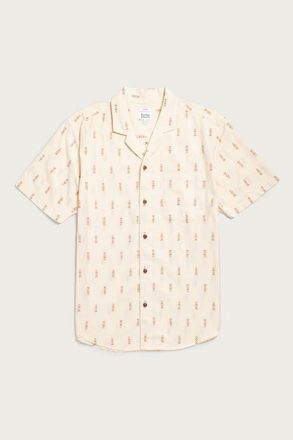 Bridge & Burn Collins Slim Shirt in Dune Chevron at Nordstrom, Size Xx-Large