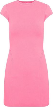 Victoria Beckham Pink Cap Sleeve Fitted Mini Dress