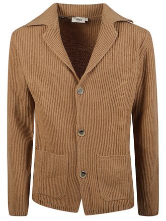 Altea Classic Collar Ribbed Virgin Wool Cardigan
