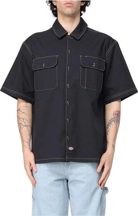 Dickies Heren, Overhemden, Zwart, Maat: S