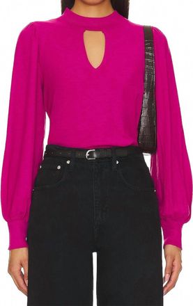 Nation Ltd Shelby Cut Out Tee In Miss Magenta
