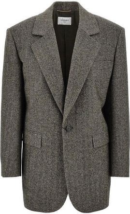Saint Laurent Wool jacket with herringbone motif Woman 36