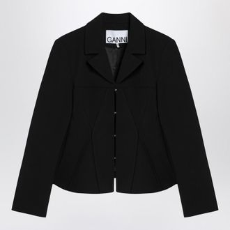 Ganni Jacket In Cr&ecirc;pe
