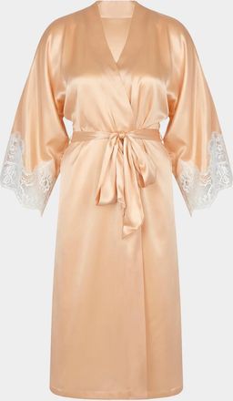 Lise Charmel Splendeur Lace-Trim Silk-Blend Robe