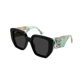 Gucci Square Sunglasses - female - Gucci - Sunglasses - Black - 54 MM - Accessories
